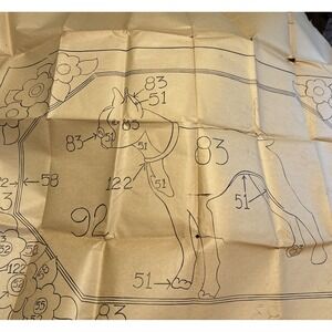 1940's Wonder Art Hooked Rug Boston Terrier Paper Pattern Dog 24X36 #363 READ!